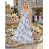 image:imageScarlet Darkness Floral Dress for Women 2026 Corset Milkmaid Sundress Wedding Guest DressesInk Blue Floral