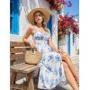 image:imageScarlet Darkness Floral Dress for Women 2026 Corset Milkmaid Sundress Wedding Guest DressesInk Blue Floral