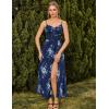 image:imageScarlet Darkness Floral Dress for Women 2026 Corset Milkmaid Sundress Wedding Guest DressesNavy Blue Floral