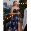 image:imageScarlet Darkness Floral Dress for Women 2026 Corset Milkmaid Sundress Wedding Guest DressesNavy Blue Floral