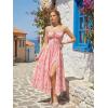 image:imageScarlet Darkness Floral Dress for Women 2026 Corset Milkmaid Sundress Wedding Guest DressesPink Floral