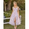 image:imageScarlet Darkness Floral Dress for Women 2026 Corset Milkmaid Sundress Wedding Guest DressesPurple Floral