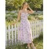 image:imageScarlet Darkness Floral Dress for Women 2026 Corset Milkmaid Sundress Wedding Guest DressesPurple Floral