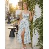 image:imageScarlet Darkness Floral Dress for Women 2026 Corset Milkmaid Sundress Wedding Guest DressesWhite Blue Floral