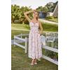 image:imageScarlet Darkness Floral Dress for Women 2026 Corset Milkmaid Sundress Wedding Guest DressesWhite Pink Floral