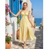image:imageScarlet Darkness Floral Dress for Women 2026 Corset Milkmaid Sundress Wedding Guest DressesYellow Floral