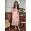 image:imageScarlet Darkness Floral Dress for Women Summer Puff Sleeve Square Neck A Line Flowy Wedding Guest Tea Party DressesFloral Pink