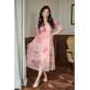 image:imageScarlet Darkness Floral Dress for Women Summer Puff Sleeve Square Neck A Line Flowy Wedding Guest Tea Party DressesFloral Pink