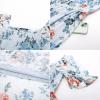 image:imageScarlet Darkness Floral Dress for Women Summer Puff Sleeve Square Neck A Line Flowy Wedding Guest Tea Party DressesLight Blue
