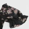 image:imageScarlet Darkness Floral Dress for Women Summer Puff Sleeve Square Neck A Line Flowy Wedding Guest Tea Party DressesMidnight Rose