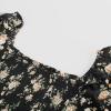 image:imageScarlet Darkness Floral Dress for Women Summer Puff Sleeve Square Neck A Line Flowy Wedding Guest Tea Party DressesNightfall Blossom