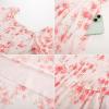image:imageScarlet Darkness Floral Dress for Women Summer Puff Sleeve Square Neck A Line Flowy Wedding Guest Tea Party DressesPeach Blossom