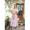 image:imageScarlet Darkness Floral Maxi Skirts for Women 2026 Summer Flowy Ruffle Long Skirt with PoketsPink Floral