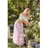 image:imageScarlet Darkness Floral Maxi Skirts for Women 2026 Summer Flowy Ruffle Long Skirt with PoketsPink Floral
