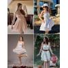 image:imageScarlet Darkness Floral Mini Corset Dress for Women Teen 2026 Summer Spring Flowy ALine Sundress with PocketsBeige Red Floral