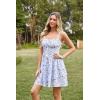 image:imageScarlet Darkness Floral Mini Corset Dress for Women Teen 2026 Summer Spring Flowy ALine Sundress with PocketsBlue Leaf Pattern