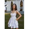 image:imageScarlet Darkness Floral Mini Corset Dress for Women Teen 2026 Summer Spring Flowy ALine Sundress with PocketsBlue White Floral