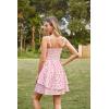 image:imageScarlet Darkness Floral Mini Corset Dress for Women Teen 2026 Summer Spring Flowy ALine Sundress with PocketsPink Floral