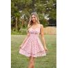 image:imageScarlet Darkness Floral Mini Corset Dress for Women Teen 2026 Summer Spring Flowy ALine Sundress with PocketsPink Floral
