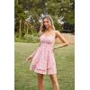 image:imageScarlet Darkness Floral Mini Corset Dress for Women Teen 2026 Summer Spring Flowy ALine Sundress with PocketsPink Floral