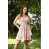 image:imageScarlet Darkness Floral Mini Corset Dress for Women Teen 2026 Summer Spring Flowy ALine Sundress with PocketsPink Yellow Floral