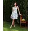 image:imageScarlet Darkness Floral Mini Corset Dress for Women Teen 2026 Summer Spring Flowy ALine Sundress with PocketsWhite Blue Floral