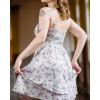 image:imageScarlet Darkness Floral Mini Corset Dress for Women Teen 2026 Summer Spring Flowy ALine Sundress with PocketsWhite Purple Floral