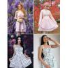 image:imageScarlet Darkness Floral Mini Corset Dress for Women Teen 2026 Summer Spring Flowy ALine Sundress with PocketsWhite Purple Floral
