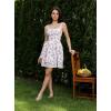 image:imageScarlet Darkness Floral Mini Corset Dress for Women Teen 2026 Summer Spring Flowy ALine Sundress with PocketsWhite Purple Floral