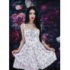 image:imageScarlet Darkness Floral Mini Corset Dress for Women Teen 2026 Summer Spring Flowy ALine Sundress with PocketsWhite Purple Floral