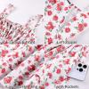 image:imageScarlet Darkness Floral Mini Corset Dress for Women Teen 2026 Summer Spring Flowy ALine Sundress with PocketsWhite Redrose Pattern