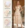 image:imageScarlet Darkness Milkmaid Corset Dress for Women Summer Wedding Guest Dresses Cocktail Floral Sundress with PocketsApricot Rose