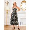 image:imageScarlet Darkness Milkmaid Corset Dress for Women Summer Wedding Guest Dresses Cocktail Floral Sundress with PocketsBlack Apricot Rose