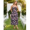 image:imageScarlet Darkness Milkmaid Corset Dress for Women Summer Wedding Guest Dresses Cocktail Floral Sundress with PocketsBlack Pink Rose
