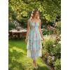 image:imageScarlet Darkness Milkmaid Corset Dress for Women Summer Wedding Guest Dresses Cocktail Floral Sundress with PocketsBlue Pink Floral