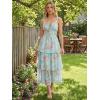 image:imageScarlet Darkness Milkmaid Corset Dress for Women Summer Wedding Guest Dresses Cocktail Floral Sundress with PocketsBlue Pink Floral