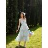 image:imageScarlet Darkness Milkmaid Corset Dress for Women Summer Wedding Guest Dresses Cocktail Floral Sundress with PocketsBlue Pink Floral