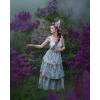image:imageScarlet Darkness Milkmaid Corset Dress for Women Summer Wedding Guest Dresses Cocktail Floral Sundress with PocketsBlue Pink Floral