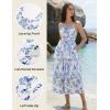 image:imageScarlet Darkness Milkmaid Corset Dress for Women Summer Wedding Guest Dresses Cocktail Floral Sundress with PocketsBlue Rose