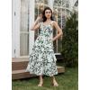 image:imageScarlet Darkness Milkmaid Corset Dress for Women Summer Wedding Guest Dresses Cocktail Floral Sundress with PocketsGreen Leaf