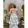 image:imageScarlet Darkness Milkmaid Corset Dress for Women Summer Wedding Guest Dresses Cocktail Floral Sundress with PocketsGreen Leaf