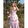 image:imageScarlet Darkness Milkmaid Corset Dress for Women Summer Wedding Guest Dresses Cocktail Floral Sundress with PocketsPink Rose