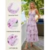 image:imageScarlet Darkness Milkmaid Corset Dress for Women Summer Wedding Guest Dresses Cocktail Floral Sundress with PocketsPurple Rose