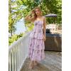 image:imageScarlet Darkness Milkmaid Corset Dress for Women Summer Wedding Guest Dresses Cocktail Floral Sundress with PocketsPurple Rose
