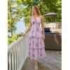 image:imageScarlet Darkness Milkmaid Corset Dress for Women Summer Wedding Guest Dresses Cocktail Floral Sundress with PocketsPurple Rose