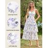 image:imageScarlet Darkness Milkmaid Corset Dress for Women Summer Wedding Guest Dresses Cocktail Floral Sundress with PocketsWhite Purple Flower