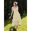 image:imageScarlet Darkness Milkmaid Corset Dress for Women Summer Wedding Guest Dresses Cocktail Floral Sundress with PocketsYellow Flower