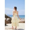 image:imageScarlet Darkness Milkmaid Corset Dress for Women Summer Wedding Guest Dresses Cocktail Floral Sundress with PocketsYellow Flower