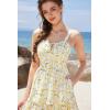 image:imageScarlet Darkness Milkmaid Corset Dress for Women Summer Wedding Guest Dresses Cocktail Floral Sundress with PocketsYellow Flower