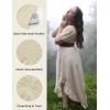 image:imageScarlet Darkness Renaissance Dress Women Cottagecore Corset Dress Ruffle Maxi Dress with PocketsBeige